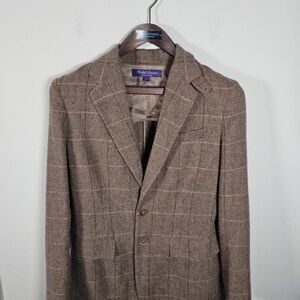 Ralph Lauren Brown Checkered Women's Blazer